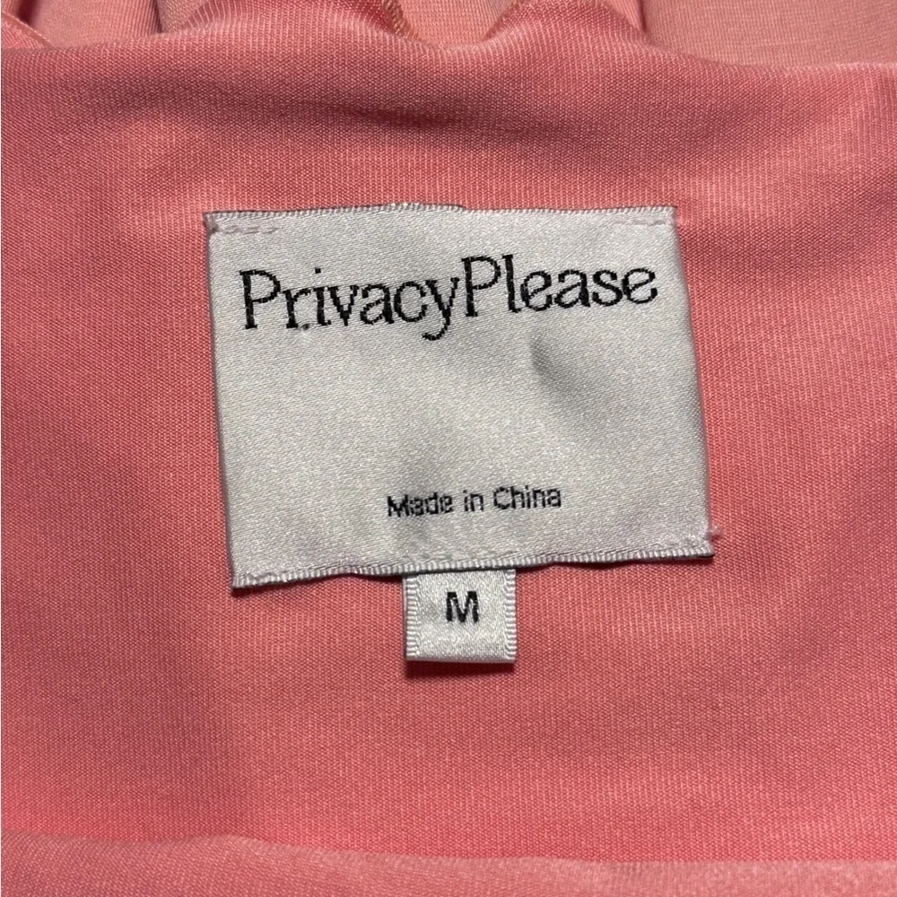 NEW Revolve X Privacy Please Caperton Midi Bodycon Dress Salmon Size M - Picture 7 of 8